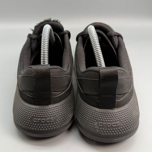 Crocs On the Clock Men\'s 8 Triple Black Nubuk Lace-Up Breathable Work Sneakers main image 7